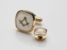 Masonic Cuff Links - White